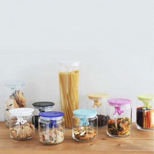 Alessi Gianni Voorraadpot Wit 1,4 L – Voorraadpot  van Alessi in Wit glas, kunststof