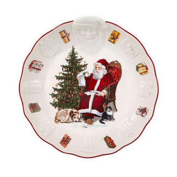 Villeroy & Boch Toy's Fantasy Schaal Relief Kerstman 25 cm