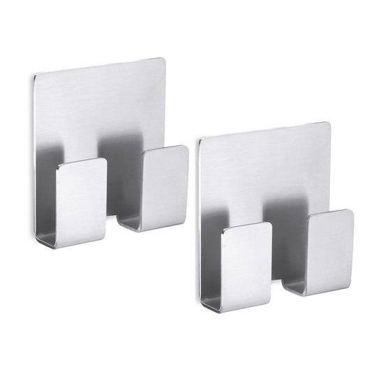 Zack Appeso Handdoekhaak Dubbel Rvs 2 Stuks – Handdoekhaak Van Zack In Zwart Roestvrij Staal