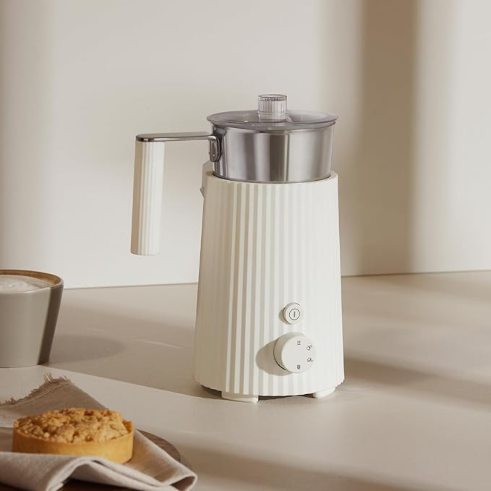 Alessi Plissé Melkopschuimer Wit