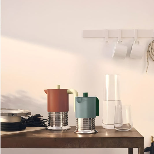 Alessi Vite Percolator Sage Green 3 Kops