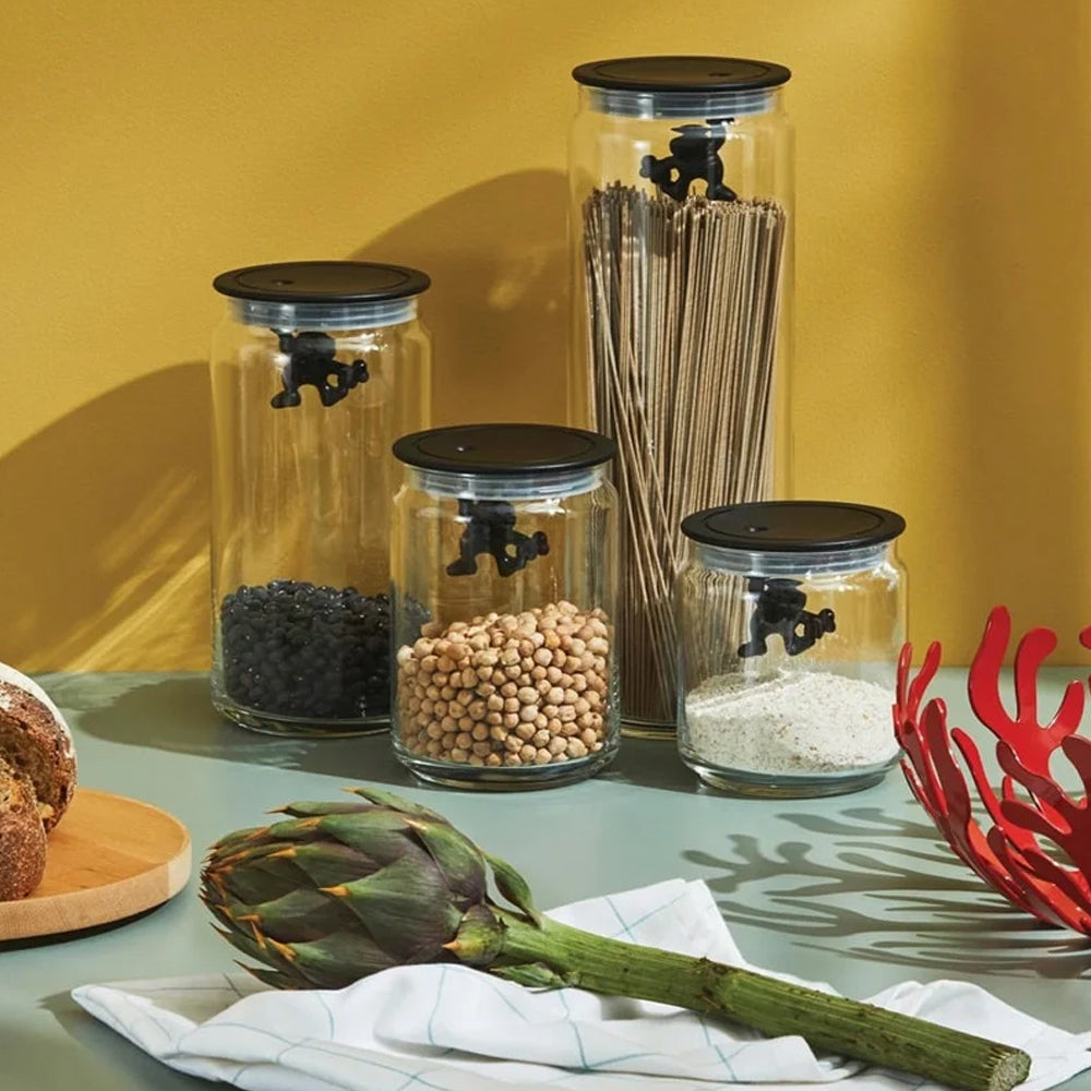 Alessi Gianni Voorraadpot Zwart 90 cl