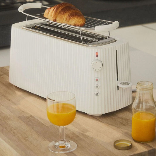 Alessi Plissé Broodrooster Met Opwarmrek Zwart