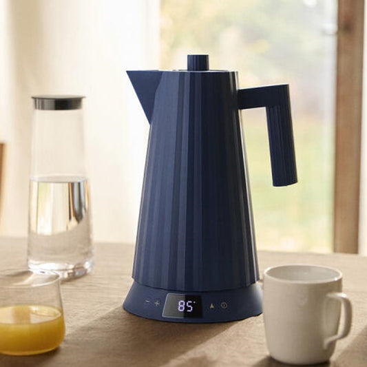 Alessi Wasserkocher mit Faltenfunktion, Temperaturregelung, Blau, 1,7 l