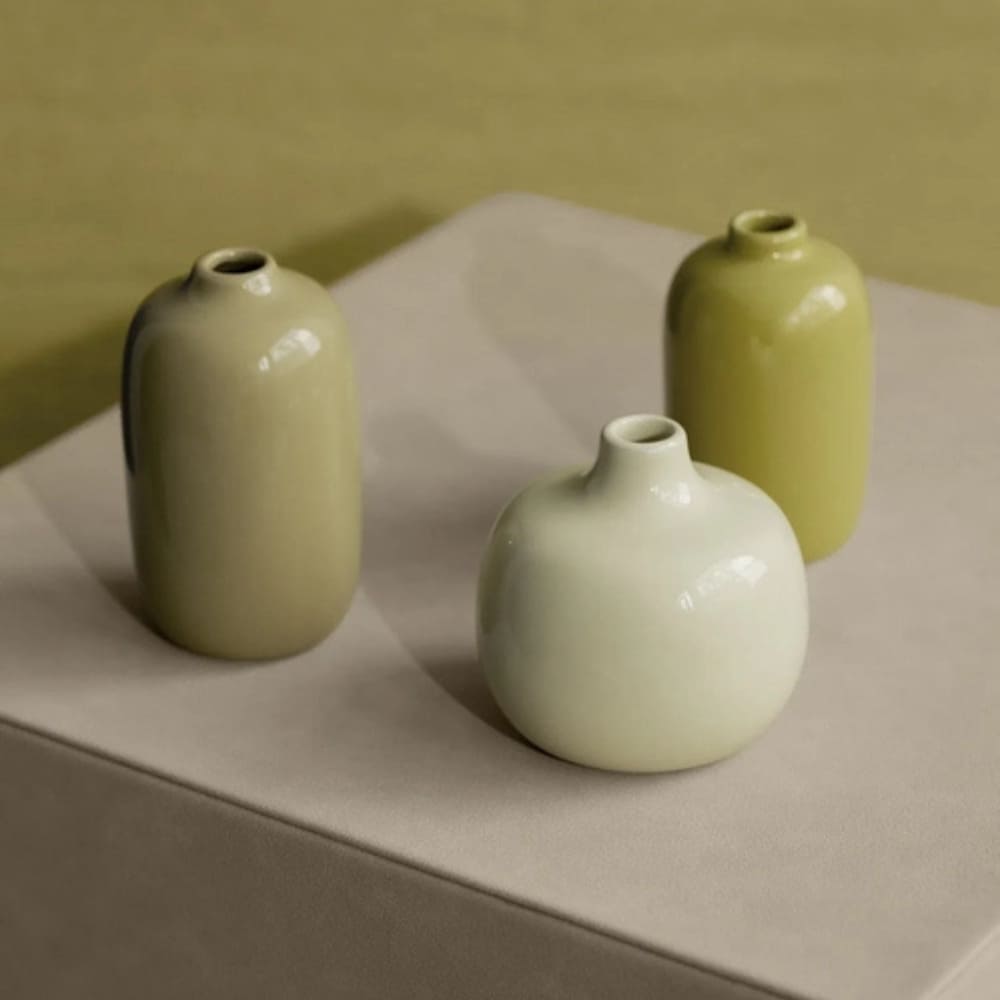 Blomus Ceola Vazen Set Geel 3-Delig