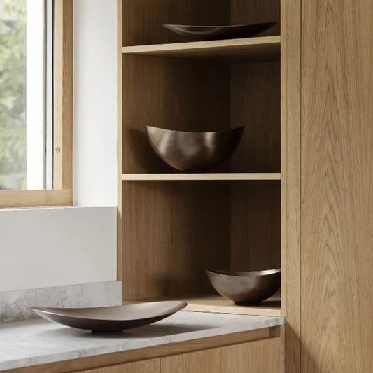 Blomus Ondea Schaal Plat Burned Metal