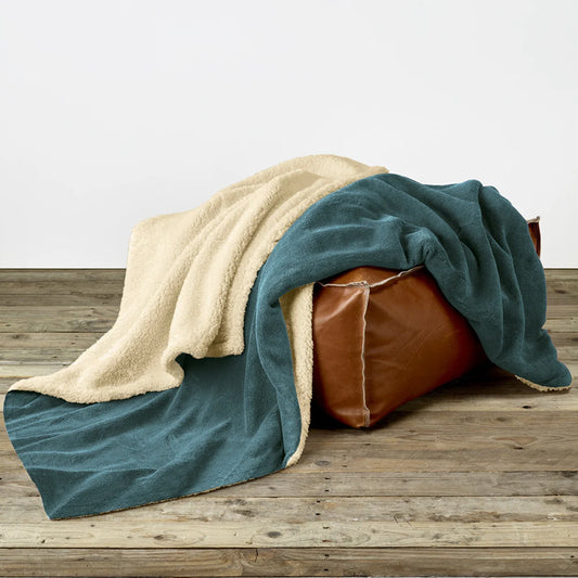 De Witte Lietaer Teddy Laya Plaid Petrol