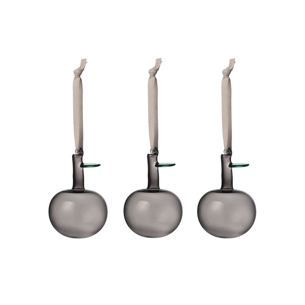 Iittala Oiva Toikka Glazen Appel Grijs 3 Stuks