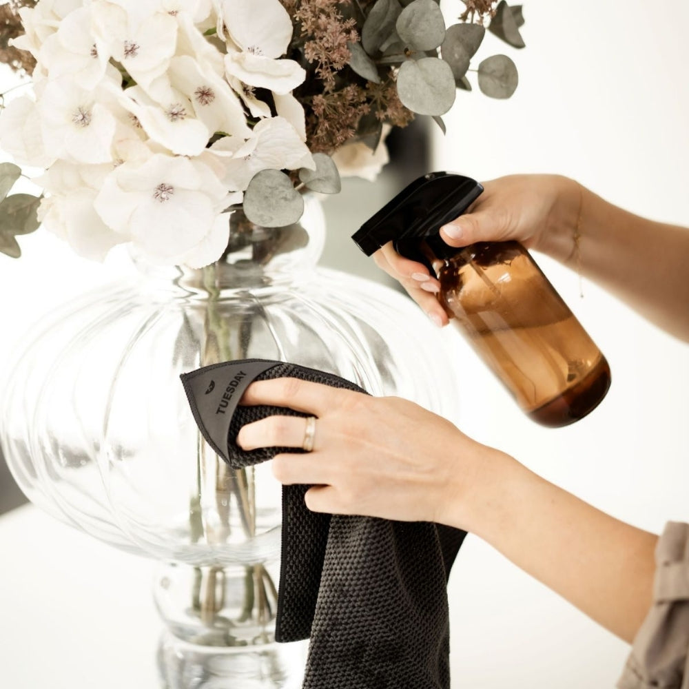 Klud Wafel Microvezel Vaatdoekjesset Charcoal 7 Stuks