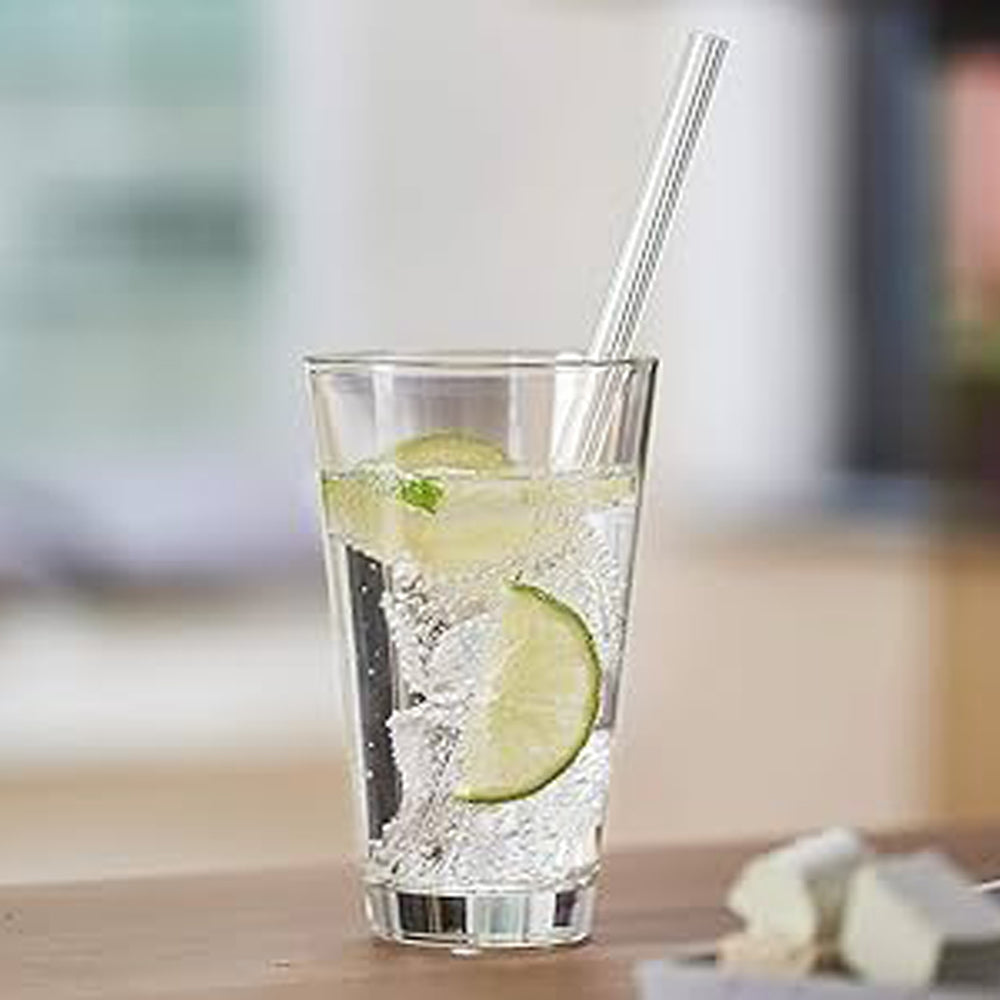 Leonardo Ciao Glas-Trinkhalm-Set, transparent, klein, 4-teilig