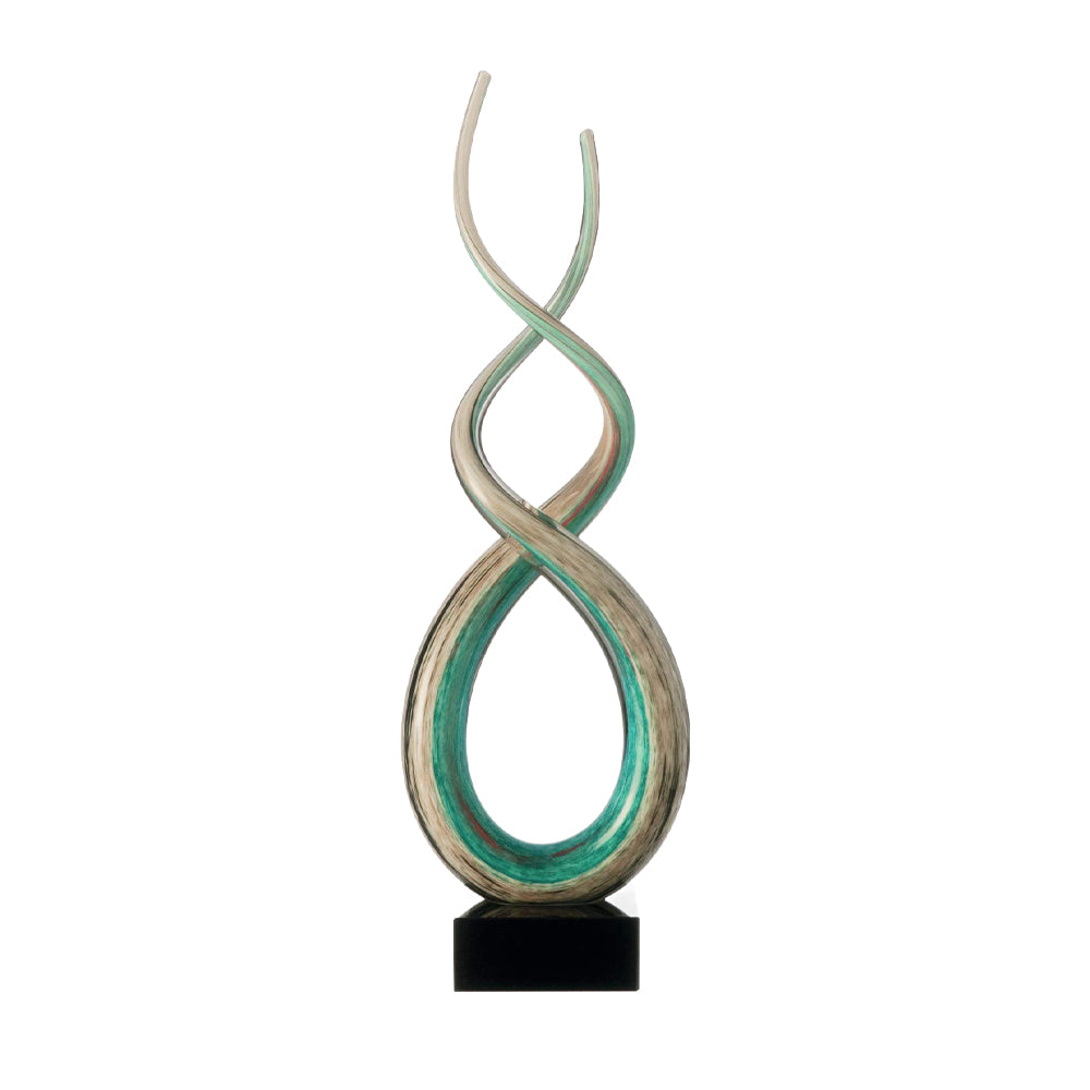 Leonardo Rotate Sculptuur Wit Turquiose Medium