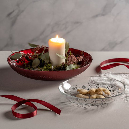 Leonardo Stella Schaal Ilex Rood 32 cm