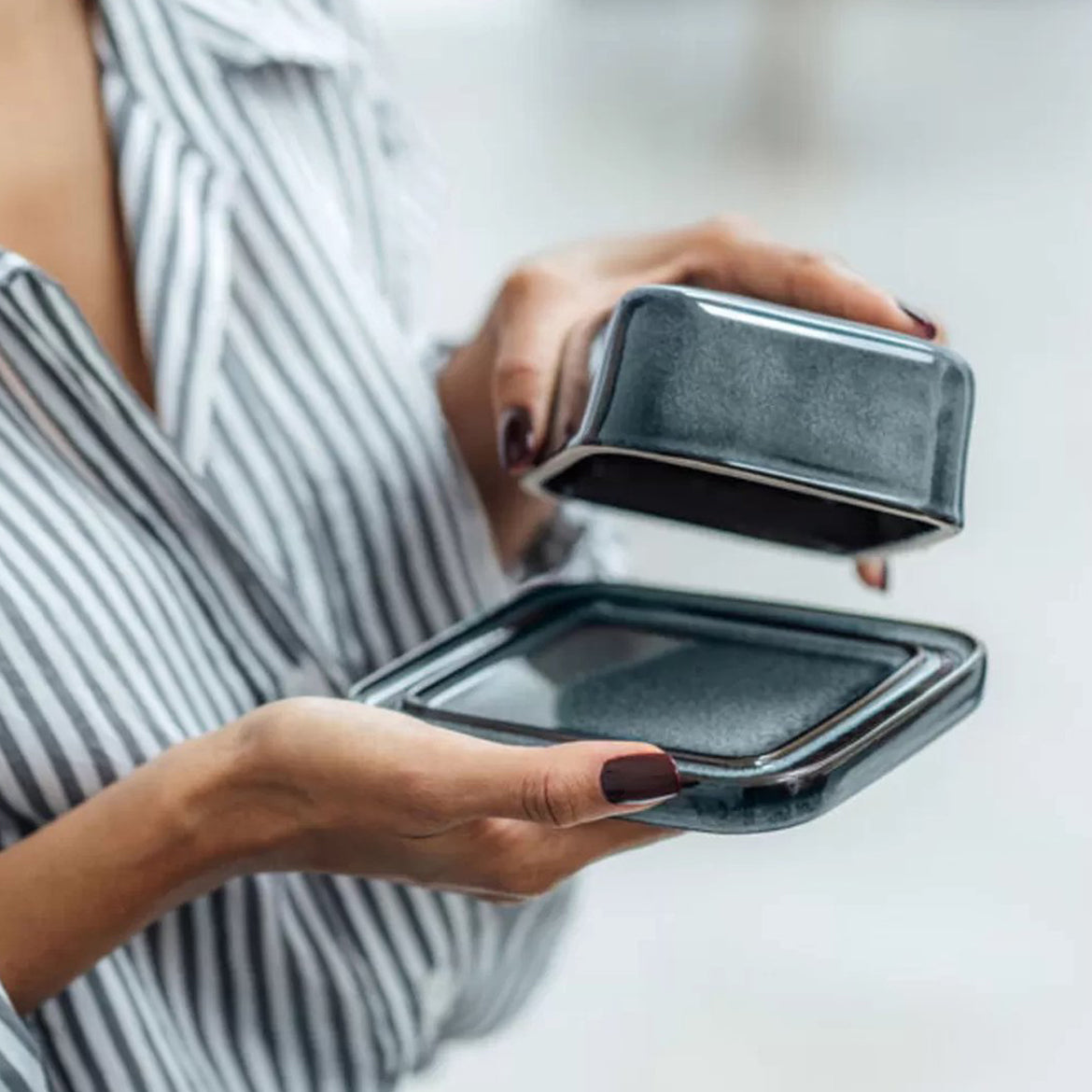 Villeroy & Boch Lave Gris Botervloot Met Deksel