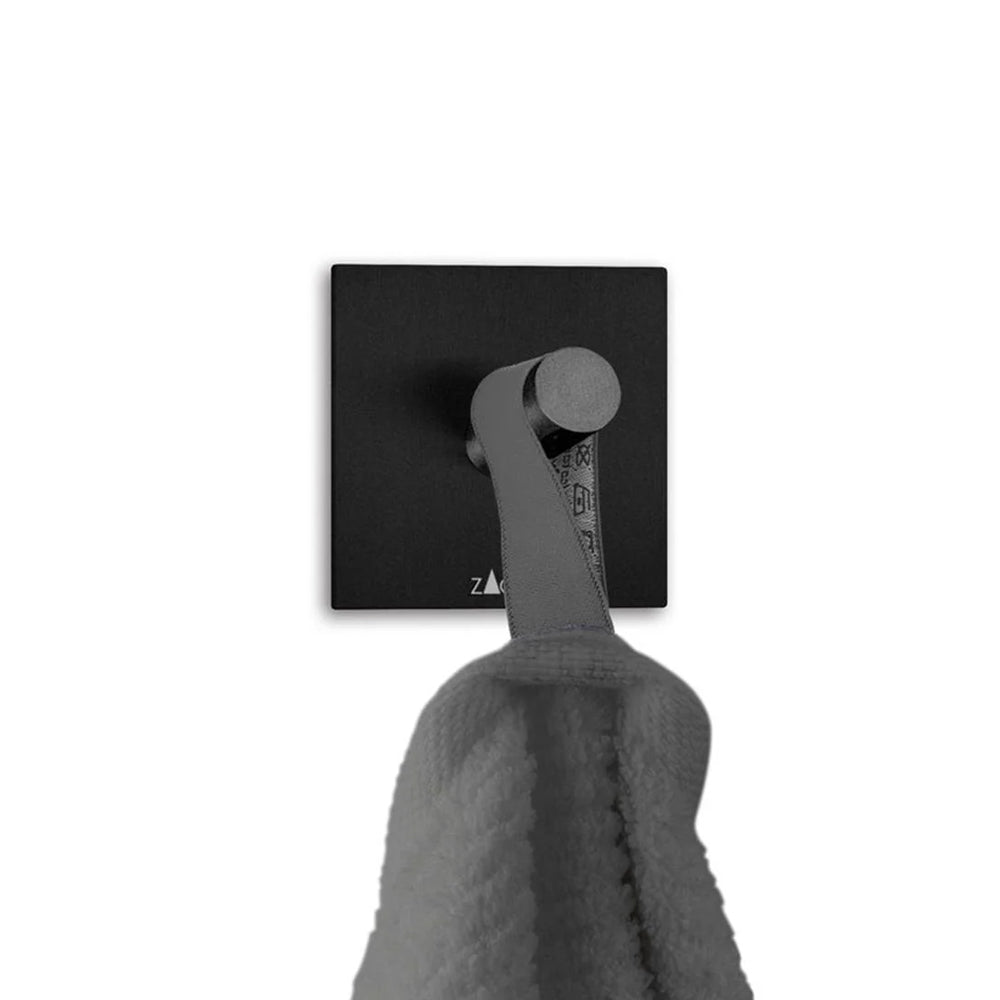 Zack Duplo Handdoekhaak Vierkant Zwart 2 Stuks