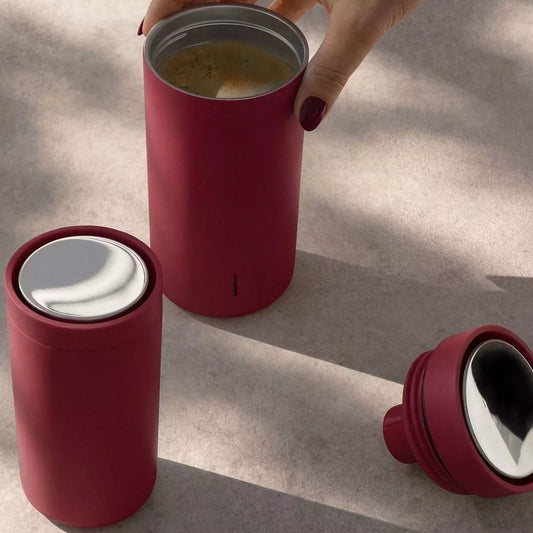 Stelton To Go CliCk Thermosbeker Soft Cherry Red 0,2 L