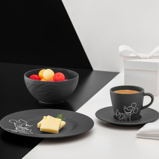 Villeroy & Boch Manufacture Rock Mickey Mouse Ontbijtset 4-Delig