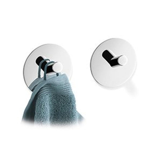 Zack Duplo Handdoekhaak Rond RVS Glans 2 Stuks