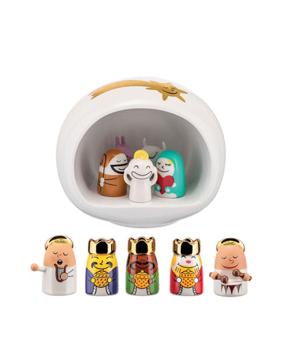 Alessi Presepe Kerststal Wit 10-Delig