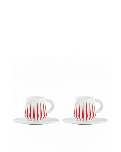 Alessi Delight Espresso Set Rood 4-Delig
