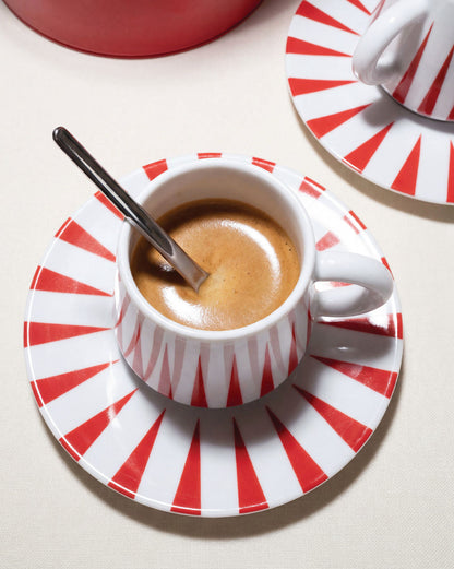 Alessi Delight Espresso Set Rood 4-Delig