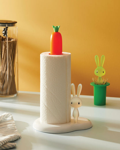 Alessi Bunny & Carrot Keukenrolhouder Hoogglans Groen