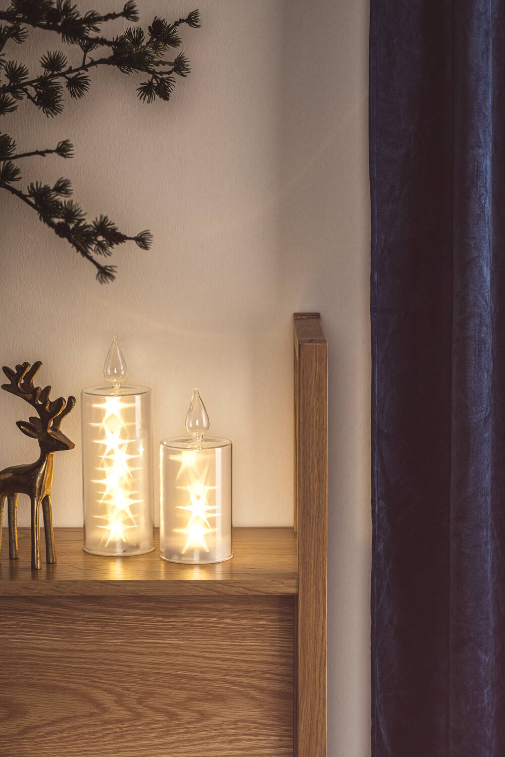 Leonardo Riposo Kaarslamp met Ledverlichting Wit 27 cm