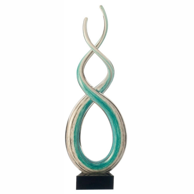 Leonardo Rotate Sculptuur Wit Turquoise Large