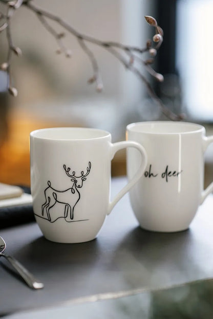 Villeroy & Boch Statement XMAS Beker Set Rendier 2 Stuks