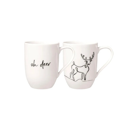 Villeroy & Boch Statement XMAS Beker Set Rendier 2 Stuks