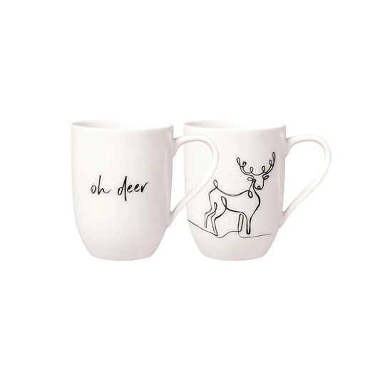 Villeroy & Boch Statement XMAS Beker Set Rendier 2 Stuks