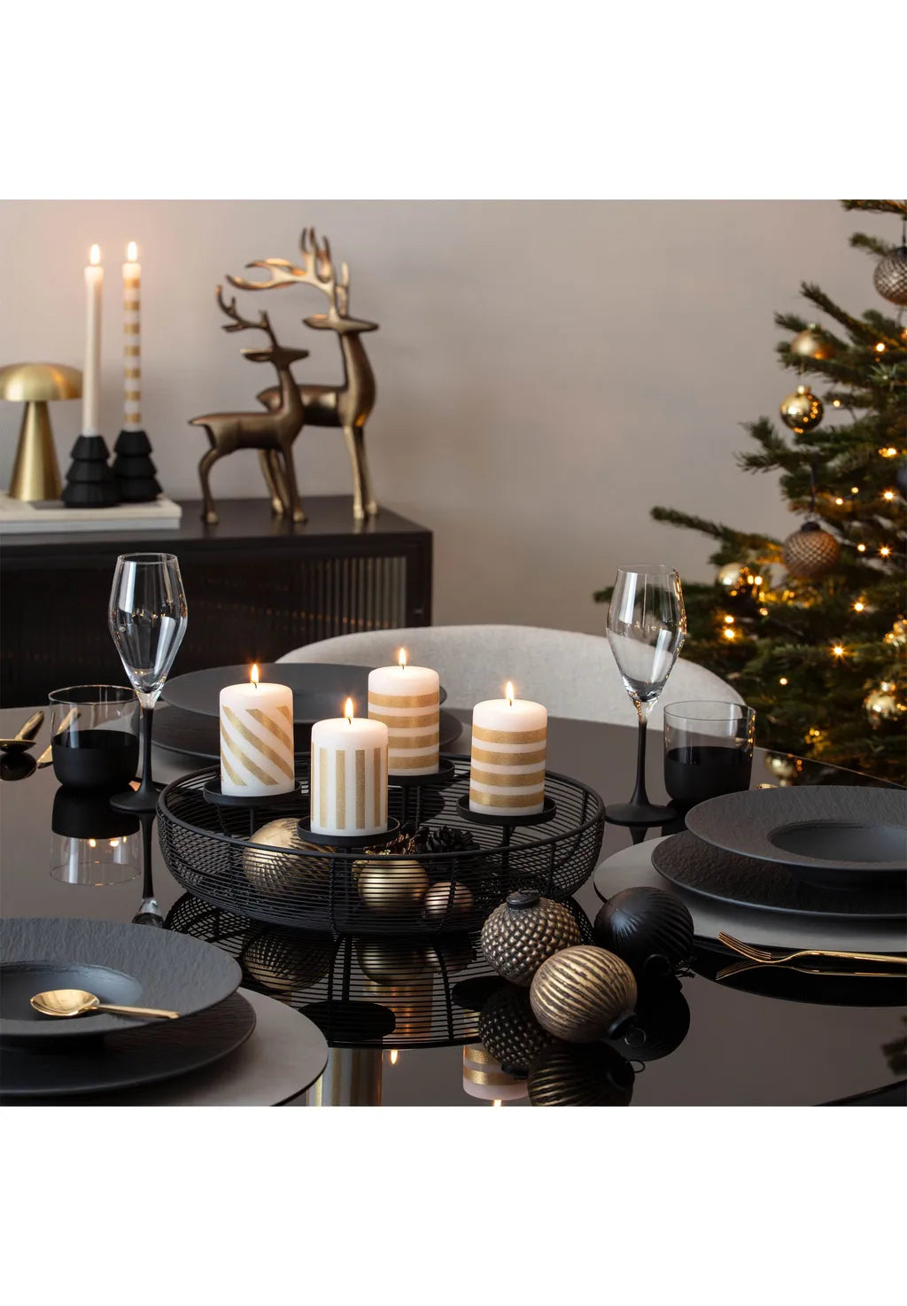 Villeroy & Boch Christmas Chic Kaarsen Set 10 x 6 cm 4 Stuks