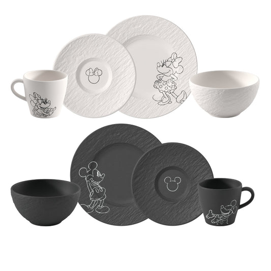 Villeroy & Boch Manufacture Rock Mickey Mouse Ontbijtset 8-Delig
