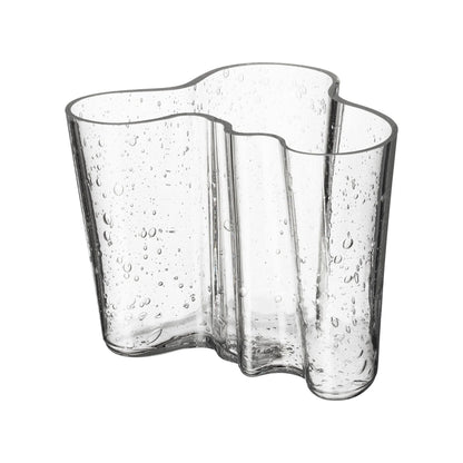 Iittala Aalto Vaas met Gebubbeld Glas Helder 16 cm
