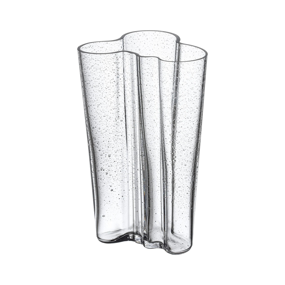Iittala Aalto Vaas met Gebubbeld Glas Helder 20,1 cm