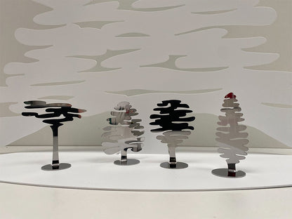 Alessi Barkplace Tree Boompjes Set RVS 4 Stuks