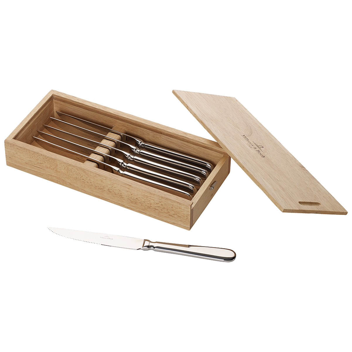 Villeroy & Boch Oscar Steakmes In Houten Kistje 6 Stuks