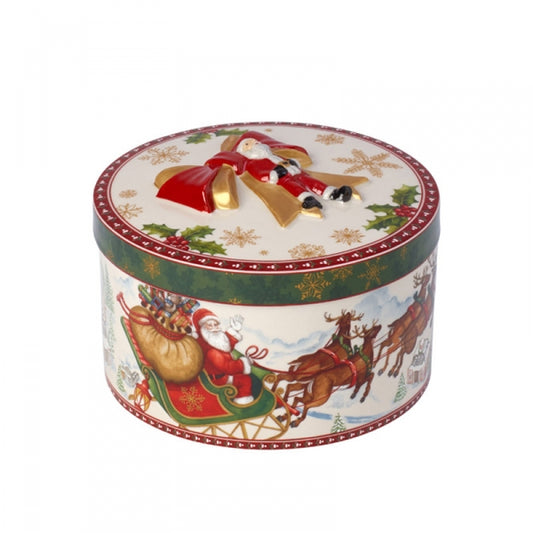Villeroy & Boch Christmas Toy's Geschenkpakje Rond Santa's Vlucht Medium