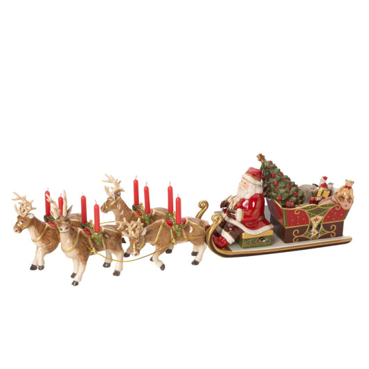 Villeroy & Boch Christmas Toy's Memory Kerstman Met Arreslee En Herten