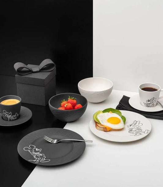 Villeroy & Boch Manufacture Rock Mickey Mouse Koffie Set 4-Delig