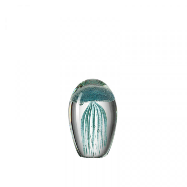 Leonardo Object Jellyfish In Glas Turquoise 11 cm
