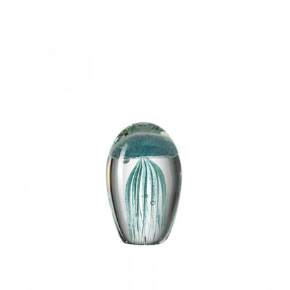 Leonardo Object Jellyfish In Glas Turquoise 11 cm
