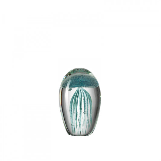 Leonardo Object Jellyfish In Glas Turquoise 11 cm
