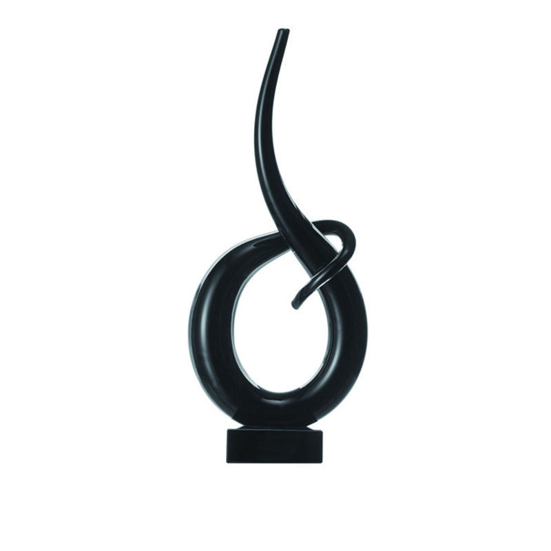 Leonardo Fusion Sculptuur Zwart 35 Cm – Sculptuur Van Leonardo In Rood, Wit, Zwart, Geel Glas