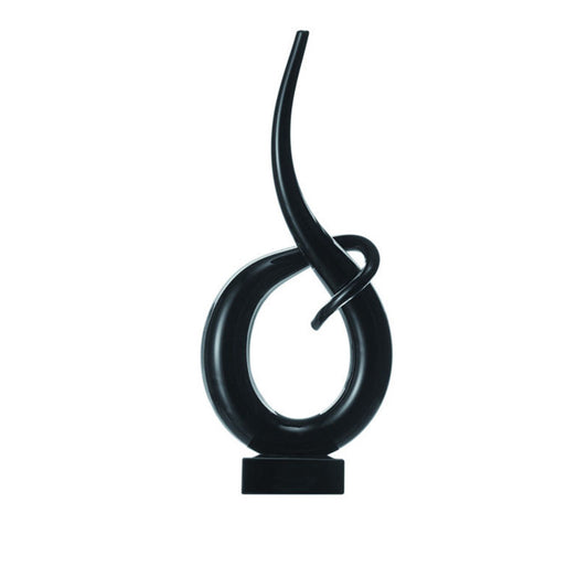 Leonardo Fusion Sculptuur Zwart 35 Cm – Sculptuur Van Leonardo In Rood, Wit, Zwart, Geel Glas