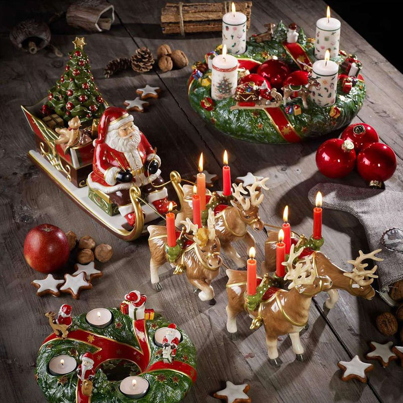 Villeroy & Boch Christmas Toy's Memory Kerstman Met Arreslee En Herten