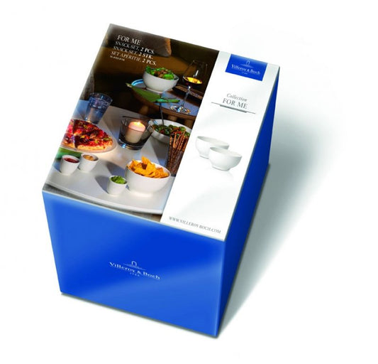 Villeroy & Boch For Me Snackset 2 Pers – Serviesset Van Villeroy-Boch In Wit Premium Porselein
