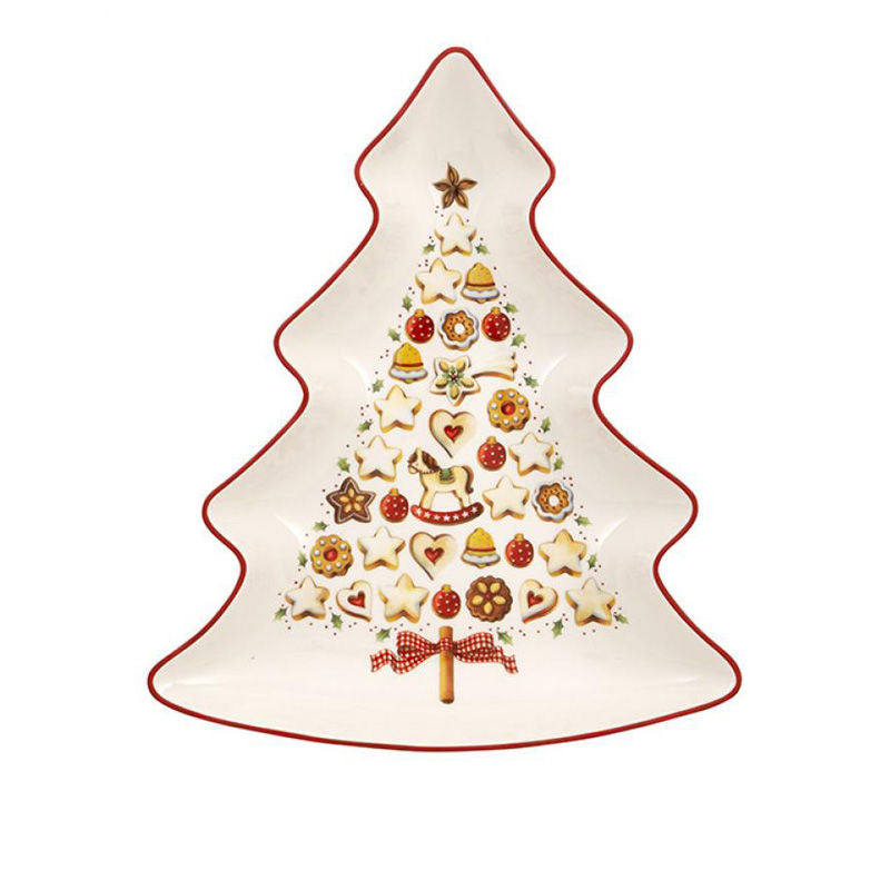 Villeroy & Boch Winter Bakery Delight Schaal Kerstboom Large – Schaal Van Villeroy-Boch In Zwart Premium Porselein