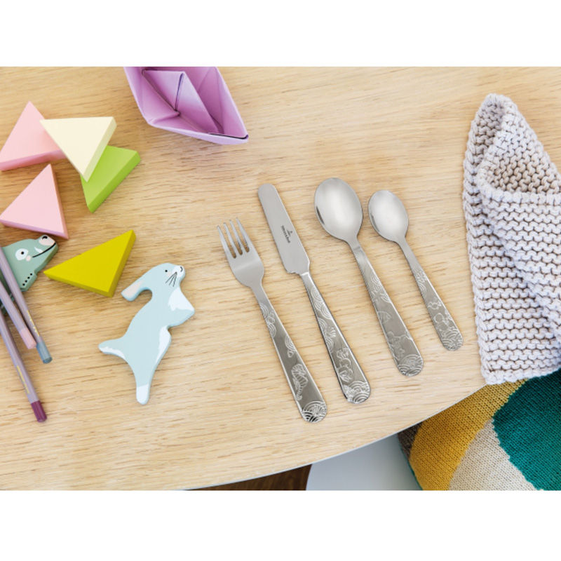 Villeroy & Boch Hungry as a Bear Kinderbestek 4-Delig – Bestek van Villeroy & Boch in RVS 30-RVS 18 / 10