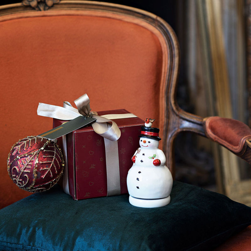 Villeroy & Boch Nostalgic Melody Sneeuwmand Draaiend – Kerstdecoratie Van Villeroy-Boch In Wit Porselein