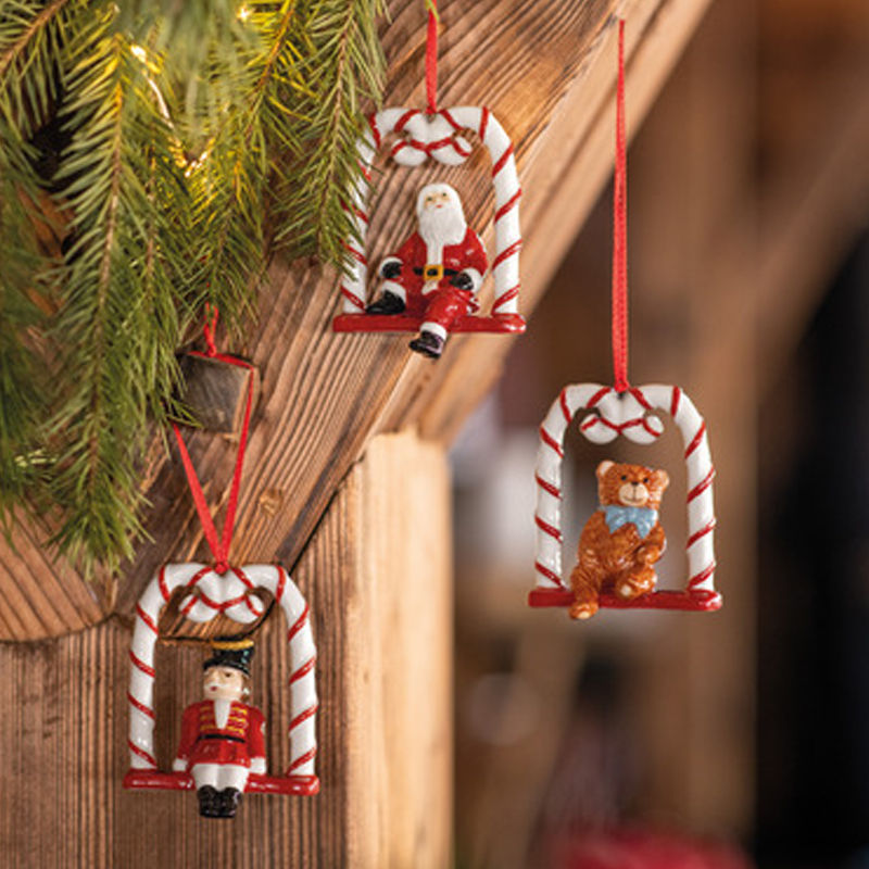 Villeroy & Boch Nostalgic Ornaments Schommelpaard 3 Stuks – Kerstdecoratie Van Villeroy-Boch In Wit  Porselein